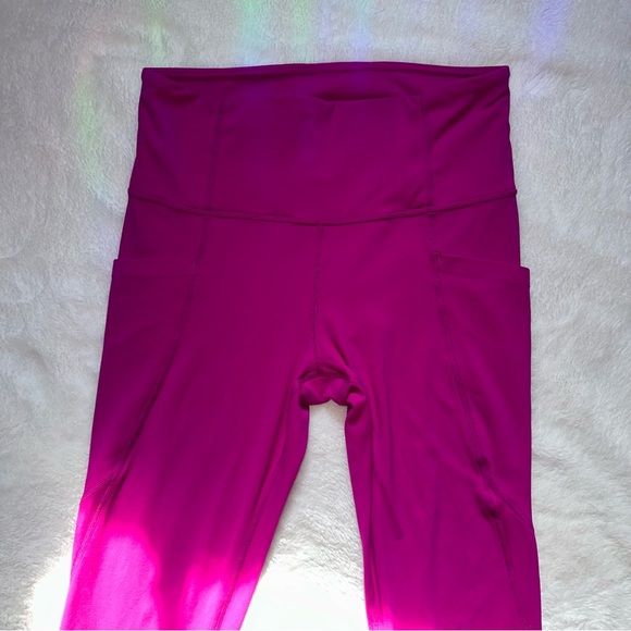 ATHLETA Salutation Stash Pocket II Tight Small Tall Exotic Fuchsia Pink Leggings - Picture 2 of 10